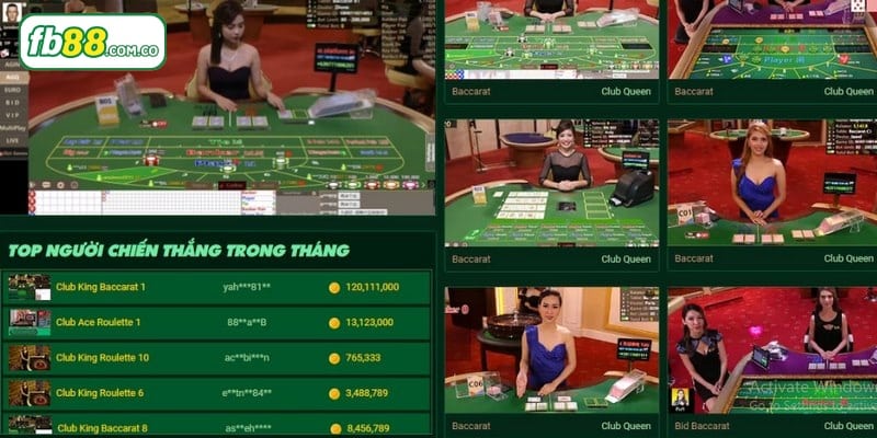 Baccarat FB88 là một trò chơi nổi tiếng thu hút nhiều bet thủ